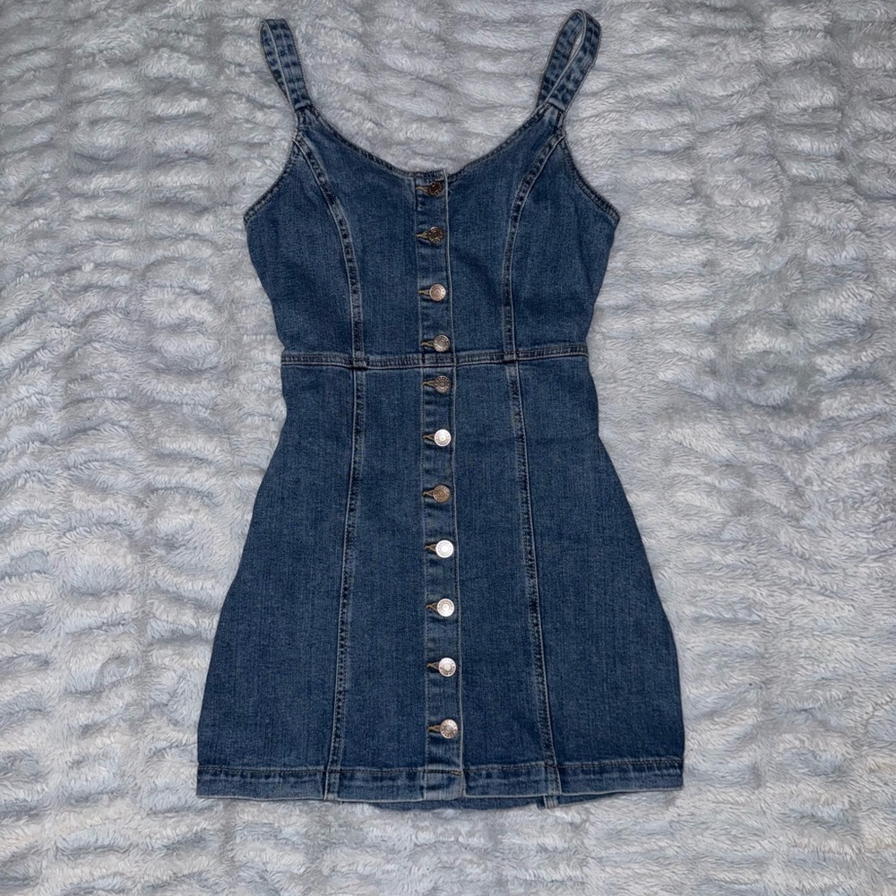 Garage Blue Denim Mini Dress